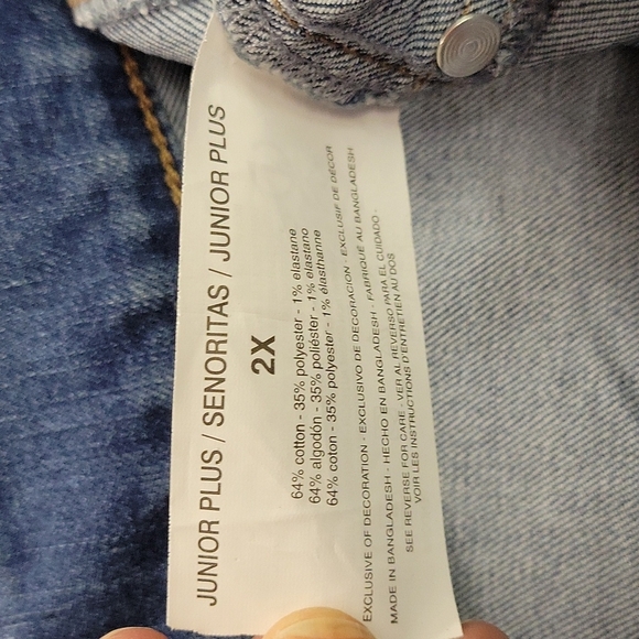 Lei Pull On Straight Leg Mid- Rise Comfort Stretch 2XL Junior Plus Denim… - Picture 7 of 7